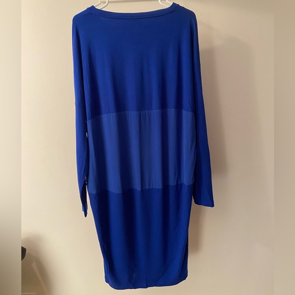 COS Smooth Jersey Cobalt Royal Blue Dress with Silk Back Panel Size M - Picture 7 of 11